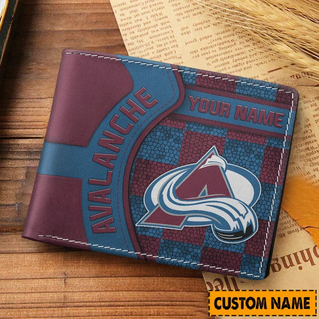 LIMITED EDITION - NEW CUSTOMIZED NHL05 CAL COLORADO AVALANCHE LEATHER WALLET
