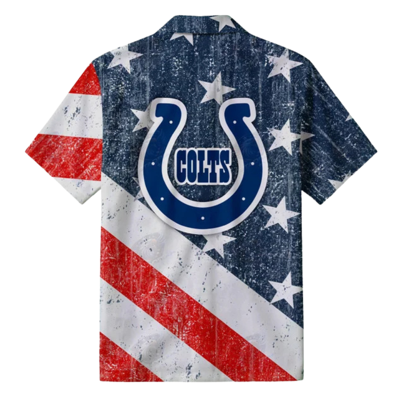 LIMITED EDITION - NEW CUSTOMIZED NFL17 IDC INDIANAPOLIS COLTS PATRIOTIC 250 USA HAWAIIAN SHIRT