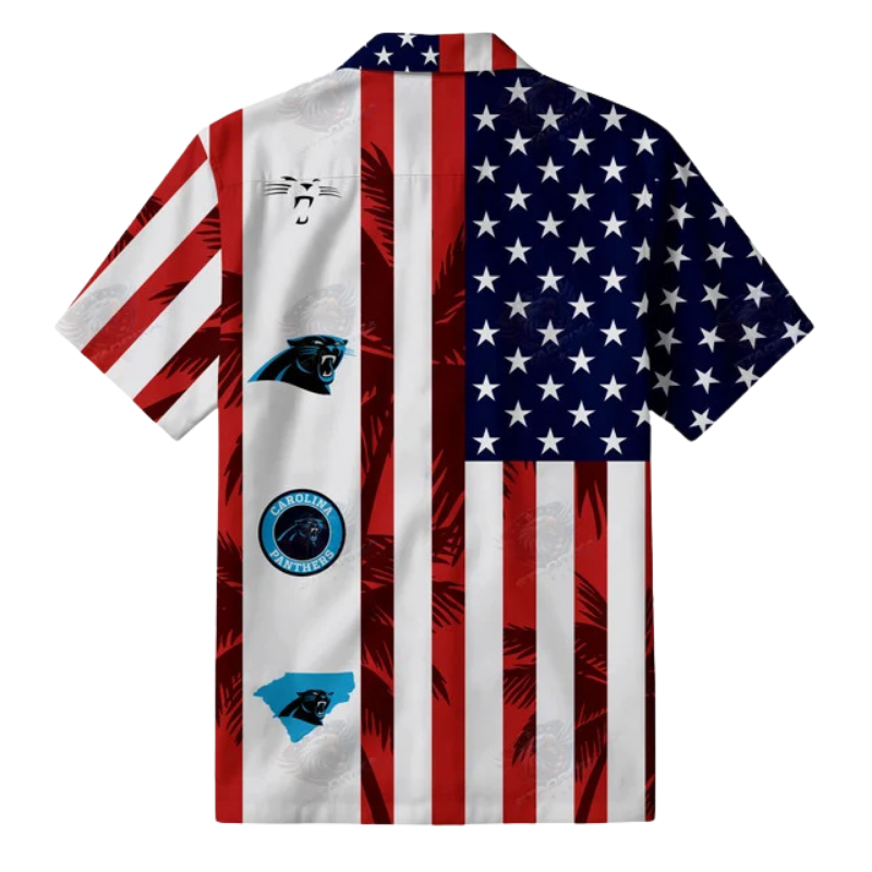 LIMITED EDITION - NEW CUSTOMIZED NFL23 CLP CAROLINA PANTHERS PATRIOTIC 250 USA HAWAIIAN SHIRT