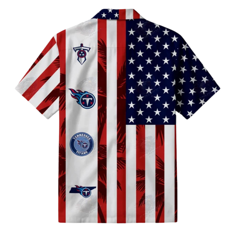 LIMITED EDITION - NEW CUSTOMIZED NFL31 TST TENNESSEE TITANS PATRIOTIC 250 USA HAWAIIAN SHIRT