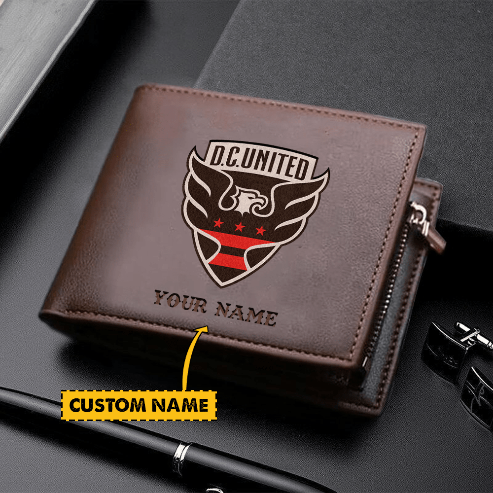 POPULAR NOW - NEW CUSTOMIZED MLS06 DCU D.C. UNITED LEATHER WALLET