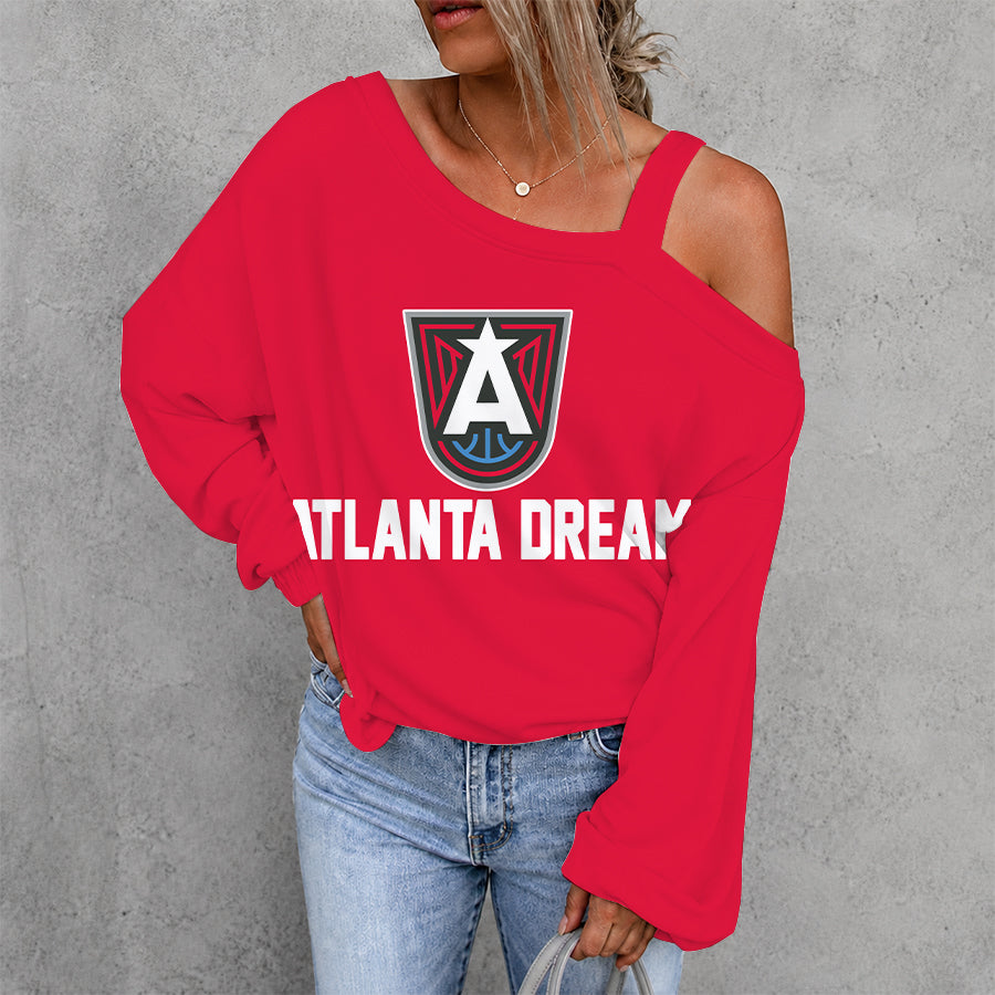 [FAN FAVORITE] NEW CUSTOMIZED WNBA01 ALD ATLANTA DREAM WOMEN'S OFF-SHOULDER LONG SLEEVE SHIRT