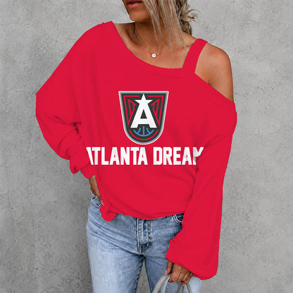 [FAN FAVORITE] NEW CUSTOMIZED WNBA01 ALD ATLANTA DREAM WOMEN'S OFF-SHOULDER LONG SLEEVE SHIRT