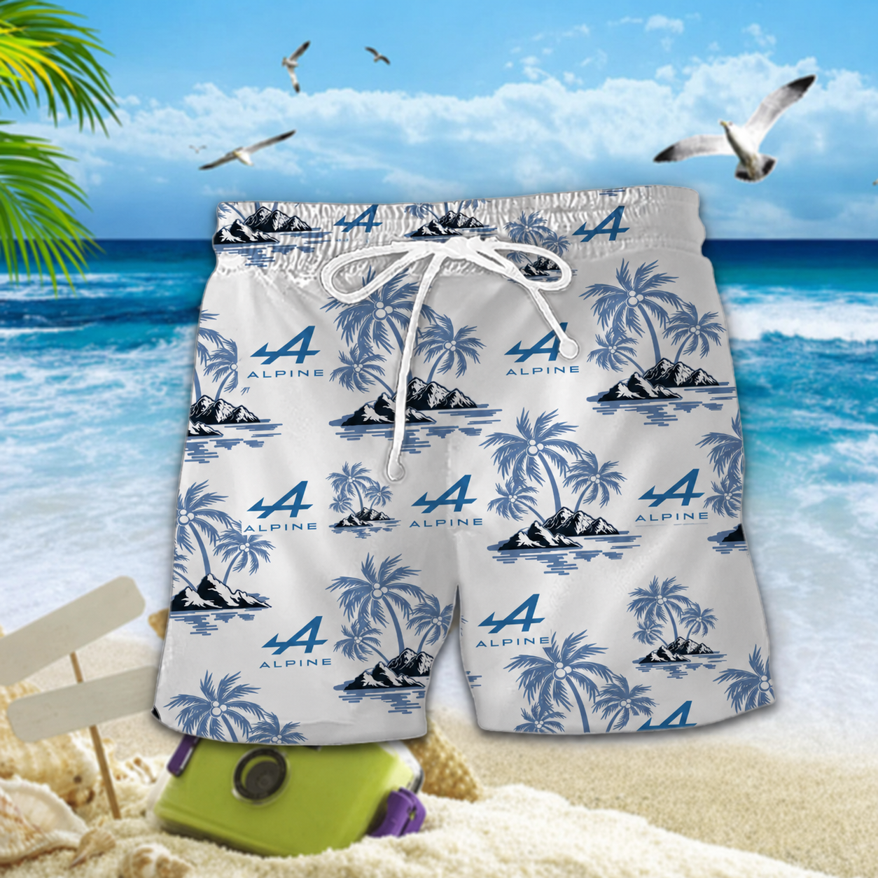 [FAN MUST-HAVE] NEW CUSTOMIZED F101 ALP ALPINE UNISEX HAWAIIAN SHIRT & SHORTS SET