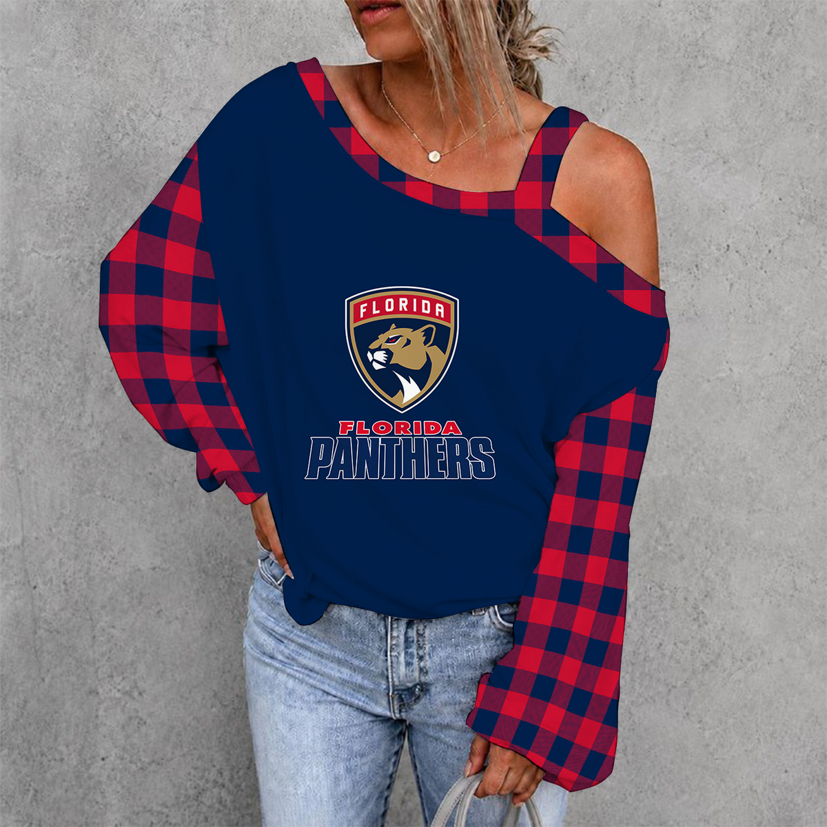 [SUPER SALE] NEW CUSTOMIZED NHL01 FPT FLORIDA PANTHERS DROP SHOULDER SWEATSHIRT