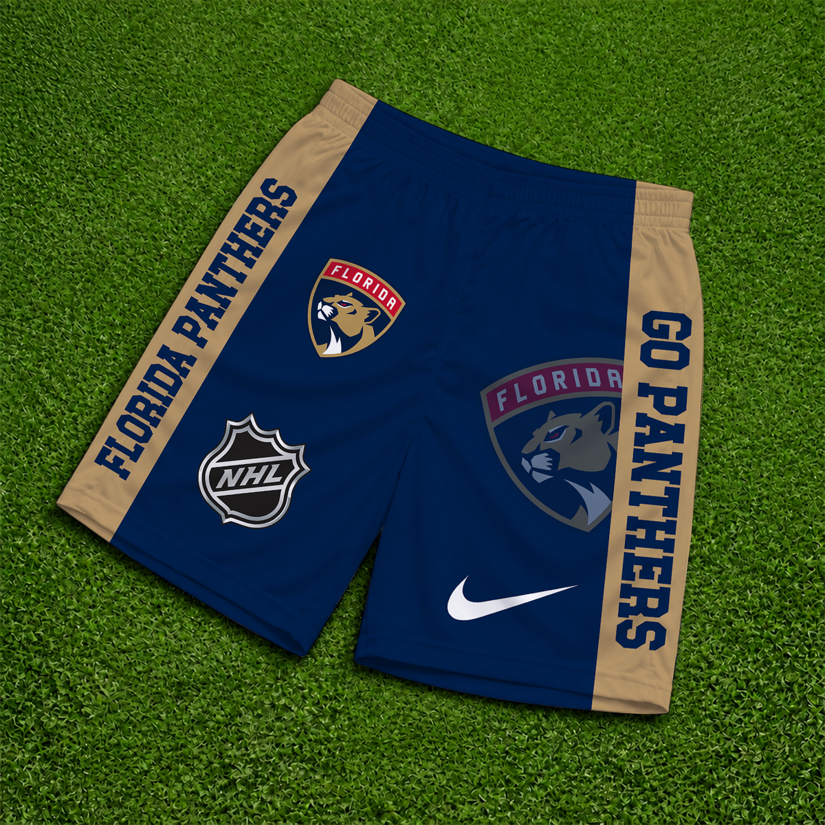 [SUPER SALE] NEW CUSTOMIZED NHL01 FPT FLORIDA PANTHERS SHORT PANTS