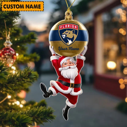 [SUPER SALE] NEW CUSTOMIZED NHL01 FPT FLORIDA PANTHERS CHRISTMAS ACRYLIC ORNAMENT