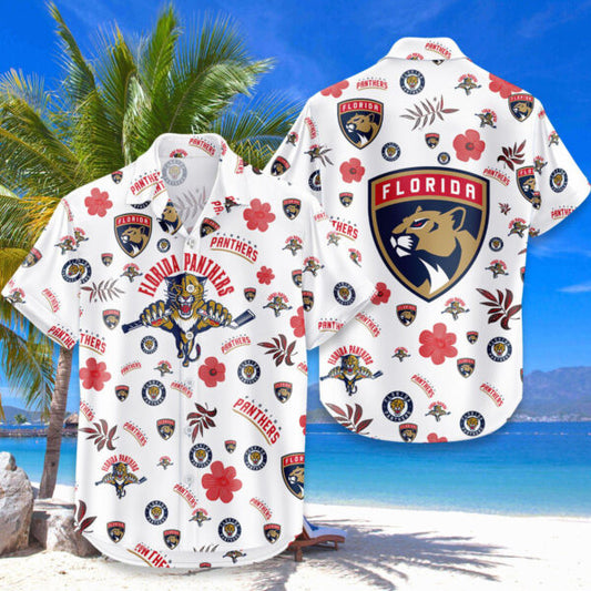 [SUPER SALE ]  NEW CUSTOMIZED NHL01 FPT FLORIDA PANTHERS UNISEX HAWAIIAN SHIRT