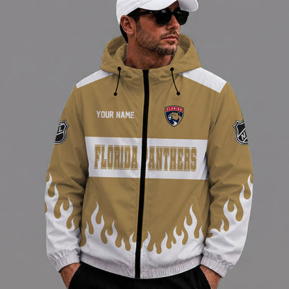 [SUPER SALE] NEW CUSTOMIZED NHL01 FPT FLORIDA PANTHERS WINDBREAKER JACKET