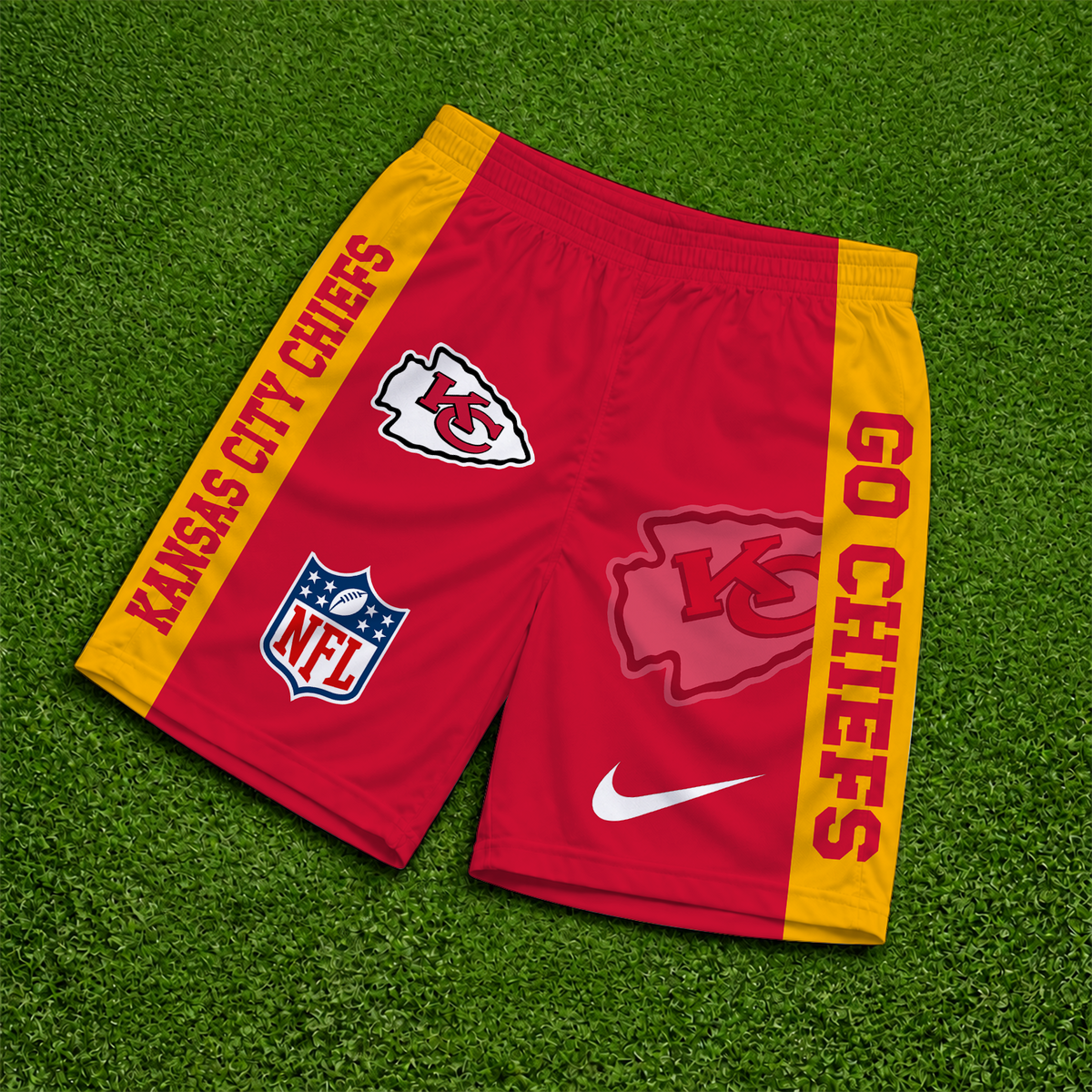 [SPECIAL OFFER] NEW CUSTOMIZED NFL01 KCC KANSAS CITY CHIEFS SHORT PANTS