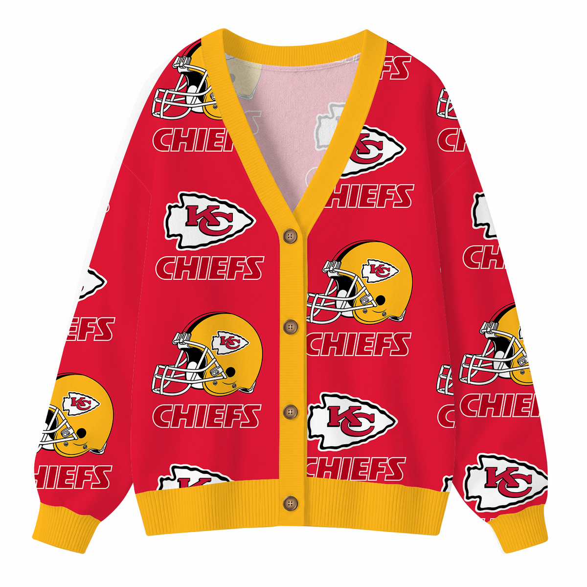[SPECIAL OFFER] NEW CUSTOMIZED NFL01 KCC KANSAS CITY CHIEFS CARDIGAN