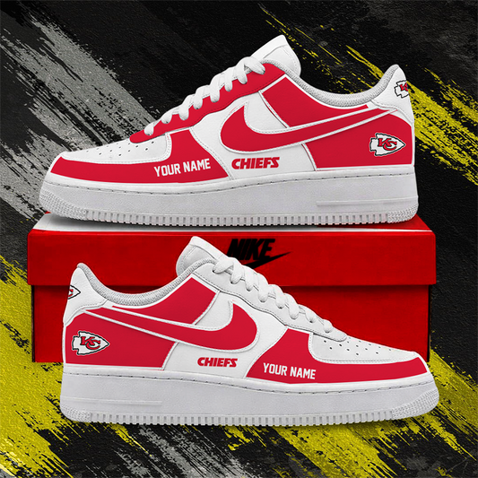 [SPECIAL OFFER] NEW CUSTOMIZED NFL01 KCC KANSAS CITY CHIEFS AF1 SHOES