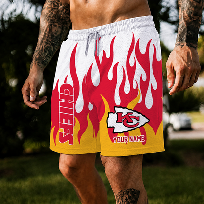 [SPECIAL OFFER] NEW CUSTOMIZED NFL01 KCC KANSAS CITY CHIEFS SHORT PANTS