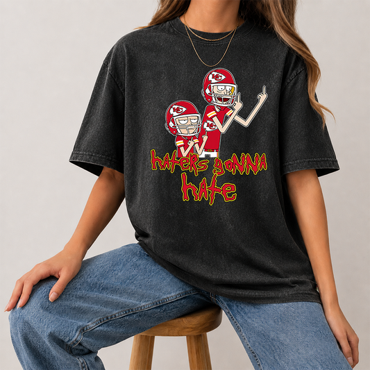 [SPECIAL OFFER] NEW CUSTOMIZED NFL01 KCC KANSAS CITY CHIEFS FUNNY MULTICOLOR WASHED TEE