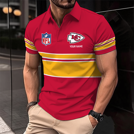 [SPECIAL OFFER] NEW CUSTOMIZED NFL01 KCC KANSAS CITY CHIEFS POLO SHIRT