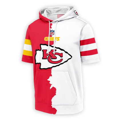 [SPECIAL OFFER] NEW CUSTOMIZED NFL01 KCC KANSAS CITY CHIEFS SHORT SLEEVE HOODIE T-SHIRT