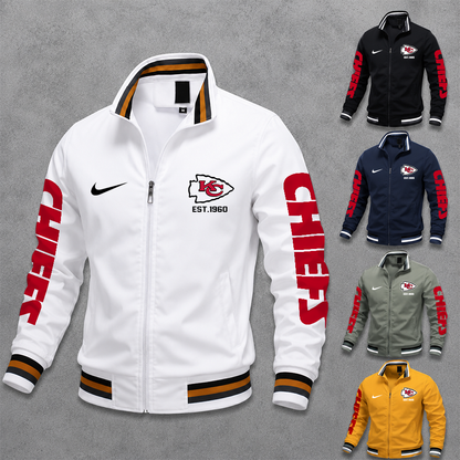 [SPECIAL OFFER] NEW CUSTOMIZED NFL01 KCC KANSAS CITY CHIEFS MEN'S CASUAL JACKET