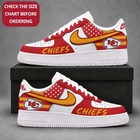 [SPECIAL OFFER] NEW CUSTOMIZED NFL01 KCC KANSAS CITY CHIEFS AF1 SHOES