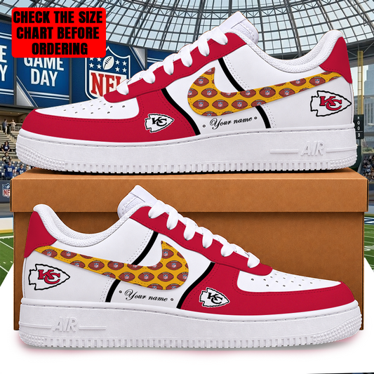 [SPECIAL OFFER] NEW CUSTOMIZED NFL01 KCC KANSAS CITY CHIEFS AF1 SHOES