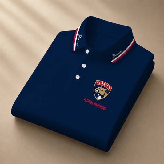 [SUPER SALE] NEW CUSTOMIZED NHL01 FPT FLORIDA PANTHERS POLO SHIRT