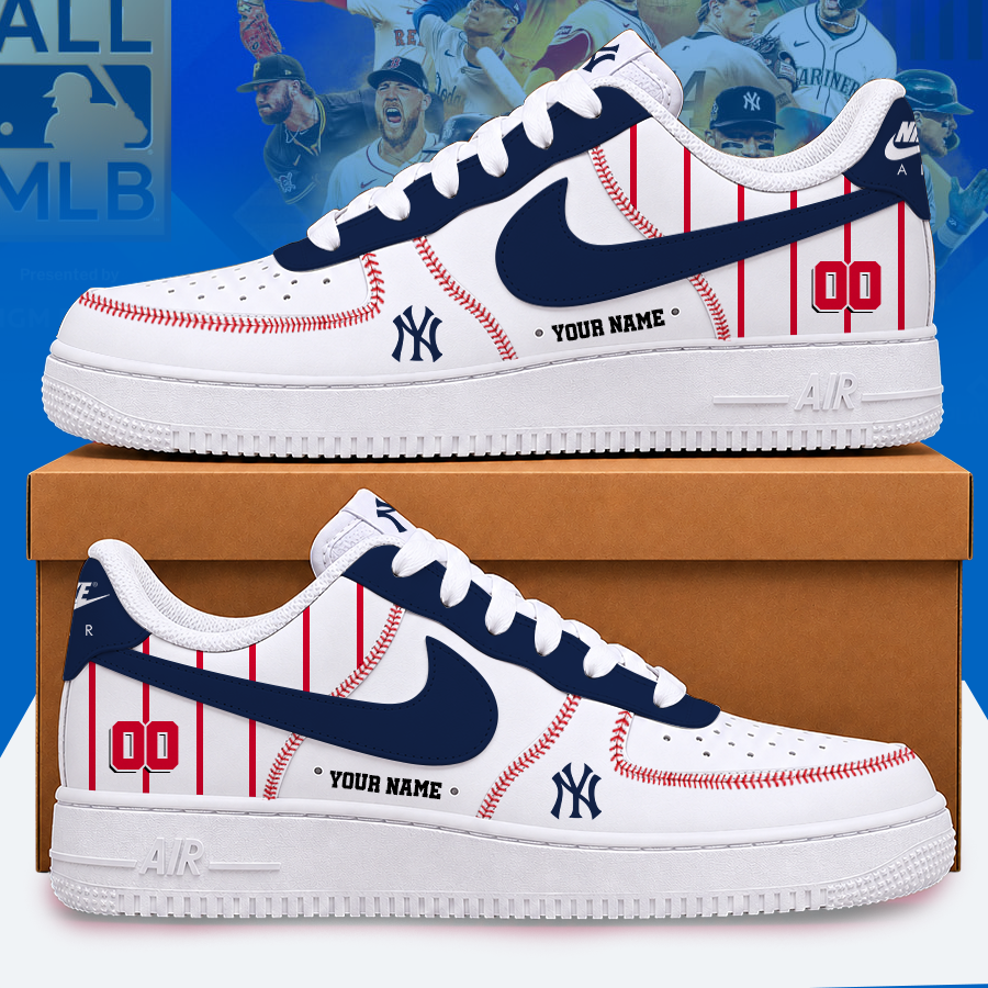 [FLASH SALE] NEW CUSTOMIZED MLB01 NYY NEW YORK YANKEES AF1 SHOES
