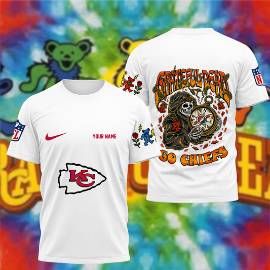 [SPECIAL OFFER] NEW CUSTOMIZED NFL01 KCC KANSAS CITY CHIEFS x GRATEFUL DEAD T-SHIRT, HOODIE, ZIP HOODIE