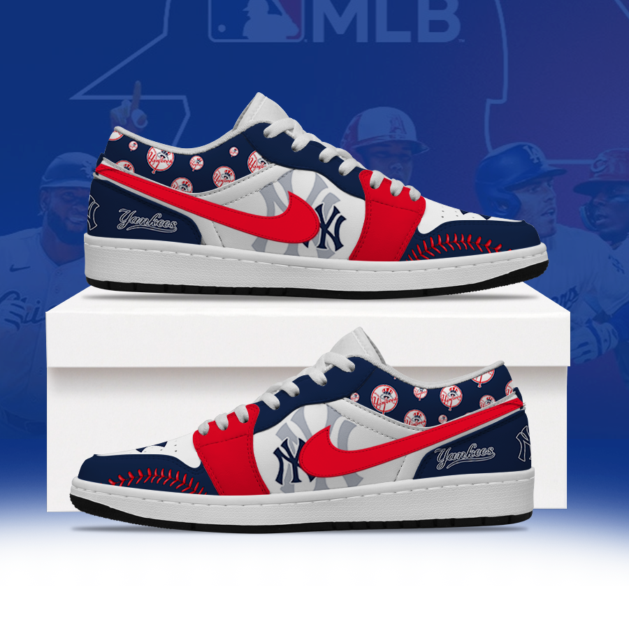 [FLASH SALE] NEW CUSTOMIZED MLB01 NNY NEW YORK YANKEES AIR JORDAN LOW SHOES