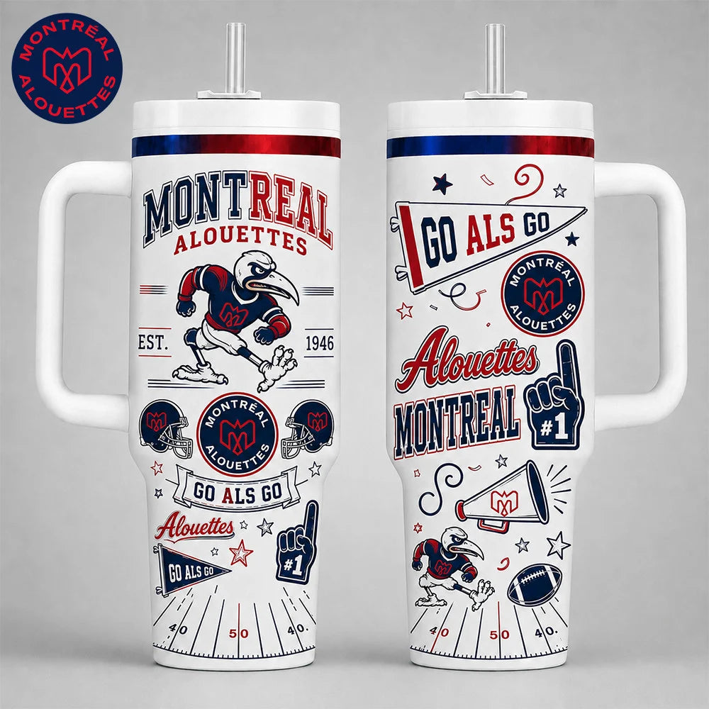 [FAN EXCLUSIVE] NEW CUSTOMIZED CFL01 MTL MONTREAL ALOUETTES HALLOWEEN  40OZ TUMBLER