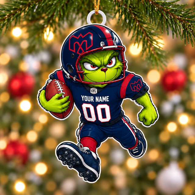 [FAN EXCLUSIVE] NEW CUSTOMIZED CFL01 MTL MONTREAL ALOUETTES CHRISTMAS ACRYLIC ORNAMENT