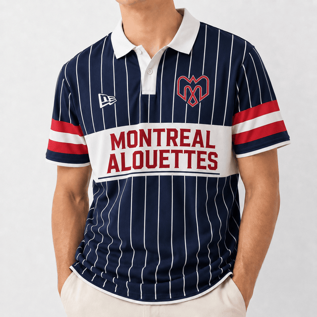 [FAN EXCLUSIVE] NEW CUSTOMIZED CFL01 MTL MONTREAL ALOUETTES POLO SHIRT