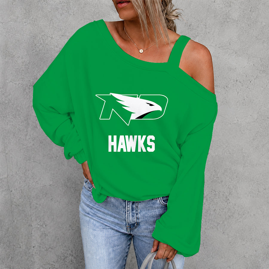 [FAN FAVORITE] NEW CUSTOMIZED NCAA MFF01 NFH NORTH DAKOTA FIGHTING HAWKS DROP SHOULDER SWEATSHIRT