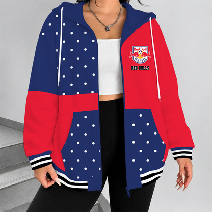 [FAN EXCLUSIVE] NEW CUSTOMIZED MLS01 NRB NEW YORK RED BULLS ZIP HOODIE