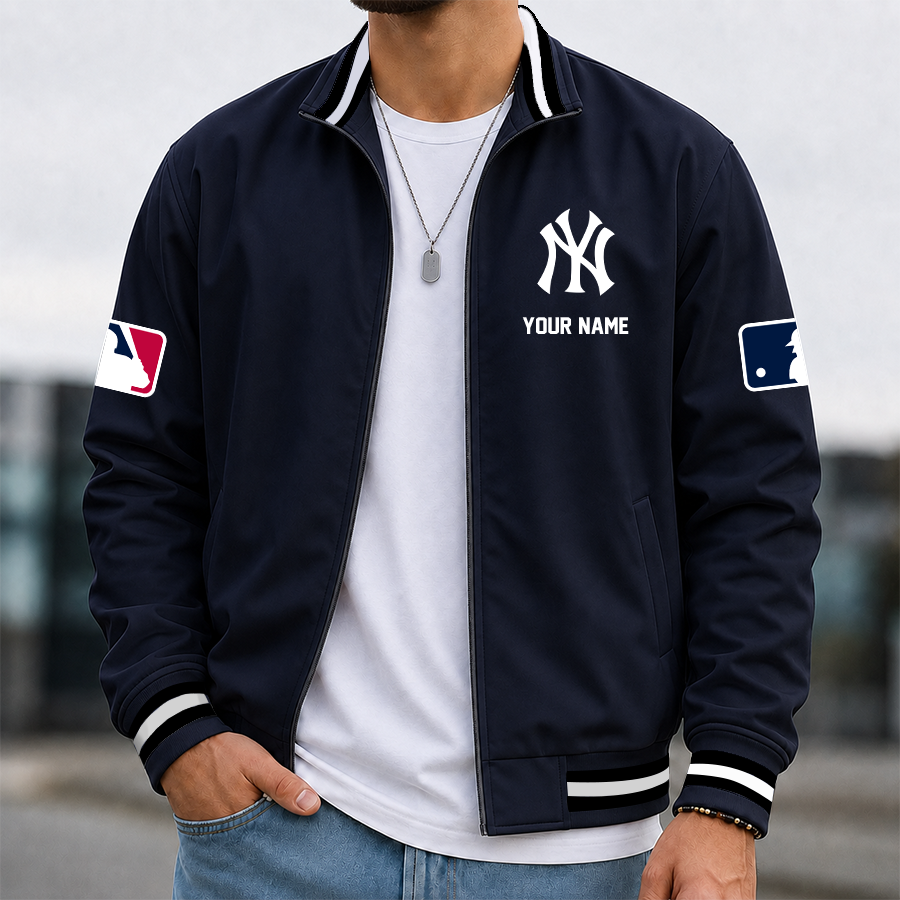 [FLASH SALE] NEW CUSTOMIZED MLB01 NYY NEW YORK YANKEES MULTICOLOR MEN'S CASUAL JACKET
