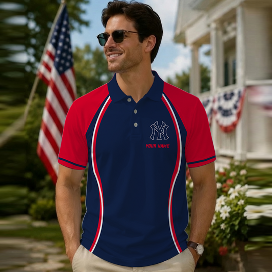 [FLASH SALE] NEW CUSTOMIZED MLB01 NYY NEW YORK YANKEES POLO SHIRT