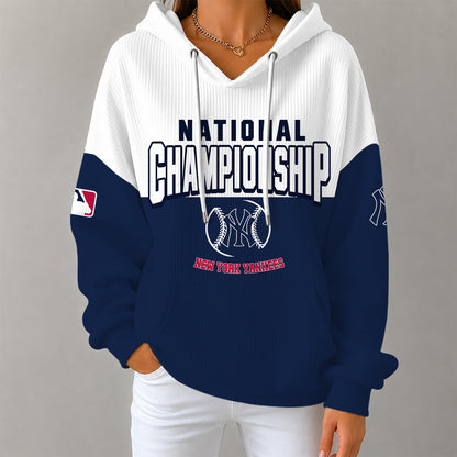[FLASH SALE] NEW CUSTOMIZED MLB01 NYY NEW YORK YANKEES RIBBED HOODIE & SWEATSHIRT