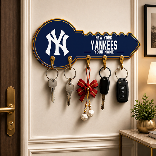 [FLASH SALE] NEW CUSTOMIZED MLB01 NYY NEW YORK YANKEES WALL KEY HOLDER FOR HOME