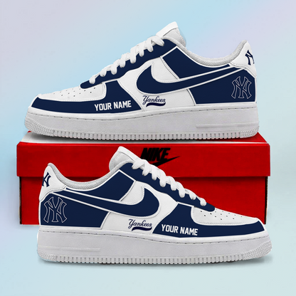 [FLASH SALE] NEW CUSTOMIZED MLB01 NNY NEW YORK YANKEES AF1 SHOES