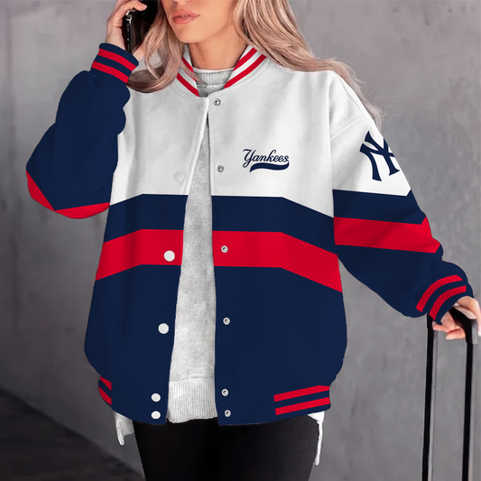 [FLASH SALE] NEW CUSTOMIZED MLB01 NYY NEW YORK YANKEES SATIN VARSITY & BASEBALL JACKET