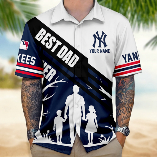 LIMITED EDITION - NEW CUSTOMIZED MLB01 NYY NEW YORK YANKEES UNISEX HAWAIIAN SHIRT