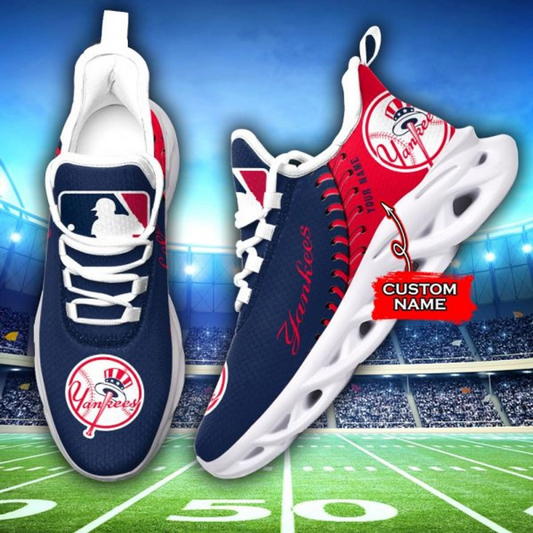 [FLASH SALE] NEW CUSTOMIZED MLB01 NYY NEW YORK YANKEES MAX SOUL SHOES