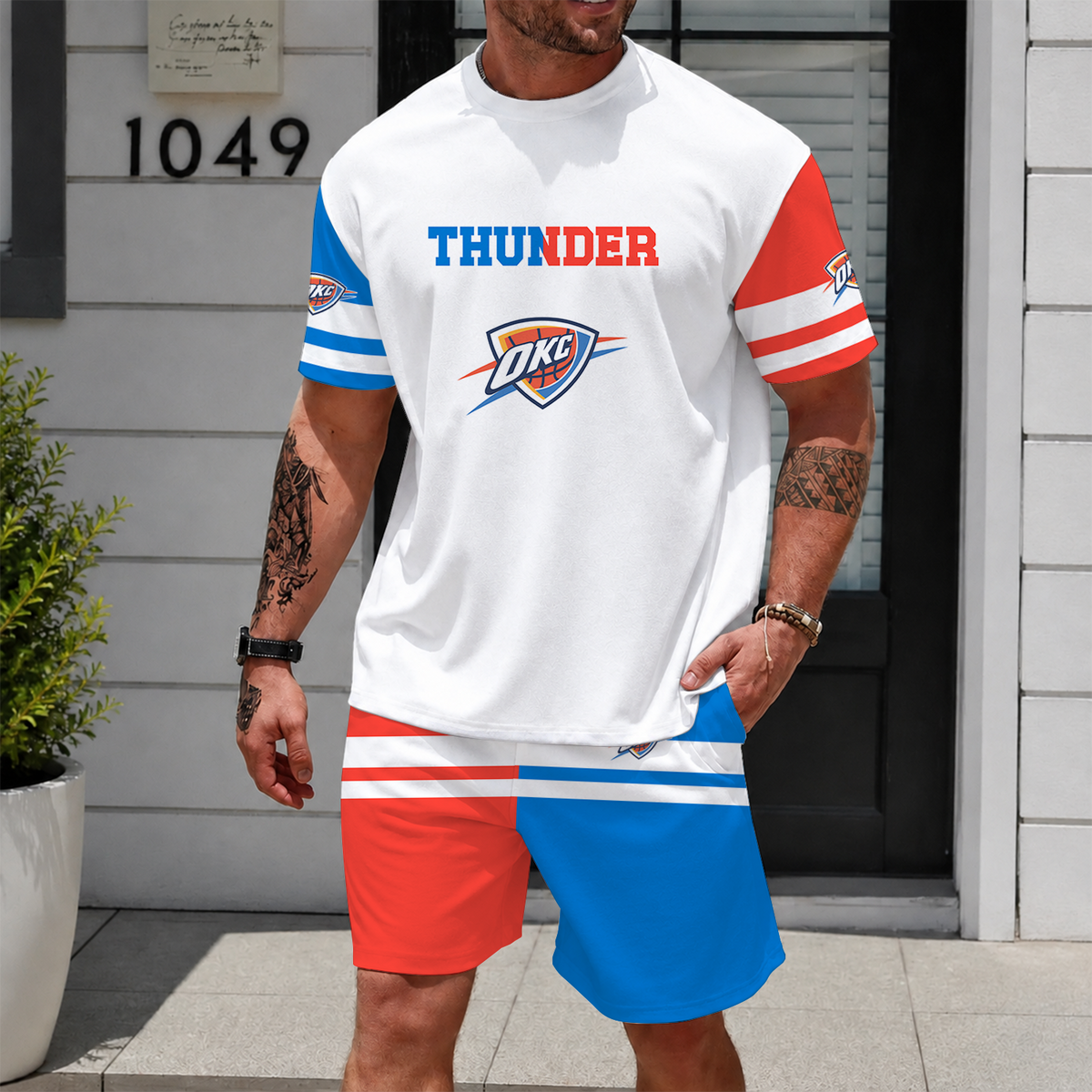 [HOT DEAL] NEW CUSTOMIZED NBA01 OCT OKLAHOMA CITY THUNDER UNISEX T-SHIRT & SHORTS SET