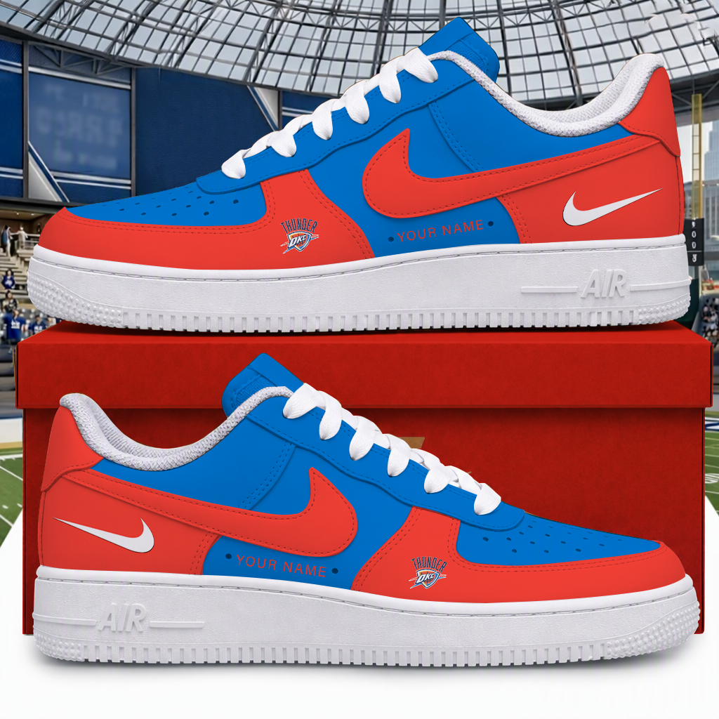 [HOT DEAL] NEW CUSTOMIZED NBA01 OCT OKLAHOMA CITY THUNDER AF1 SHOES