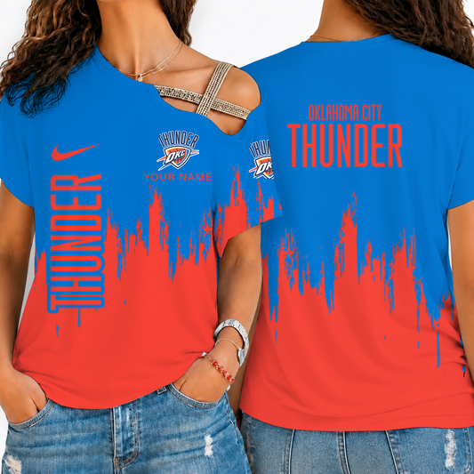 [HOT DEAL] NEW CUSTOMIZED NBA01 OCT OKLAHOMA CITY THUNDER SHOULDER SHIRT