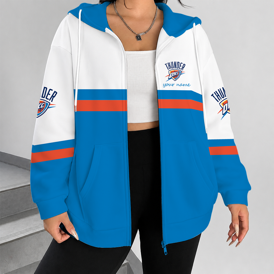 [HOT DEAL] NEW CUSTOMIZED NBA01 OCT OKLAHOMA CITY THUNDER ZIP HOODIE