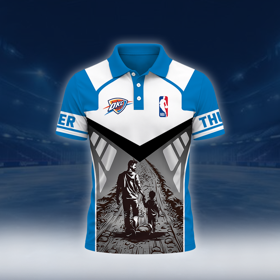 [HOT DEAL] NEW CUSTOMIZED NBA01 OCT OKLAHOMA CITY THUNDER POLO SHIRT