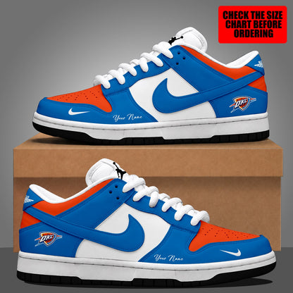 [HOT DEAL] NEW CUSTOMIZED NBA01 OCT OKLAHOMA CITY THUNDER DUNK LOW SHOES