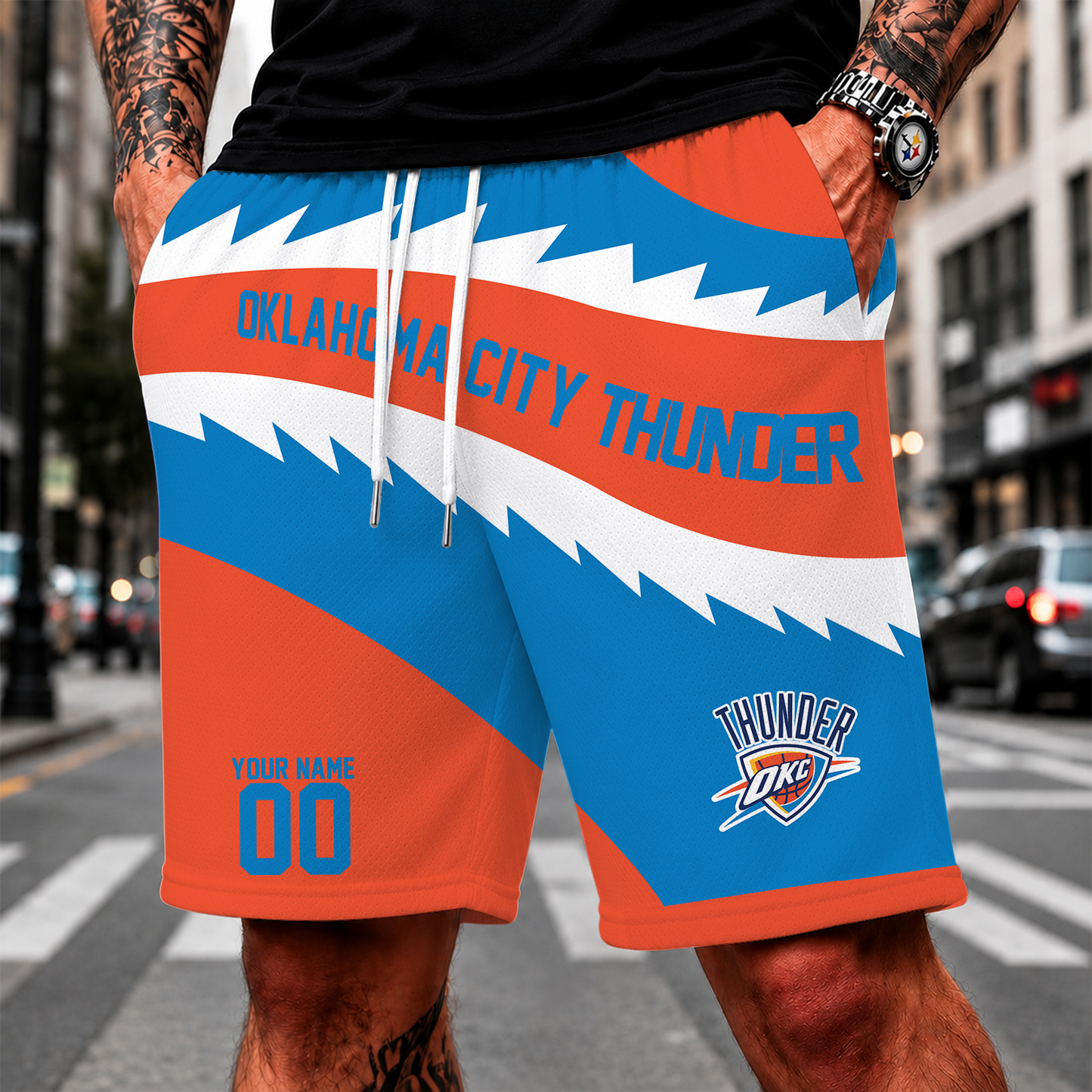 [HOT DEAL] NEW CUSTOMIZED NBA01 OCT OKLAHOMA CITY THUNDER SHORT PANTS