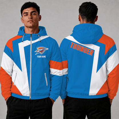[HOT DEAL] NEW CUSTOMIZED NBA01 OCT OKLAHOMA CITY THUNDER WINDBREAKER JACKET