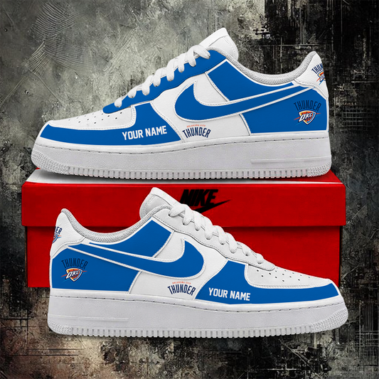 [HOT DEAL] NEW CUSTOMIZED NBA01 OCT OKLAHOMA CITY THUNDER  AF1 SHOES