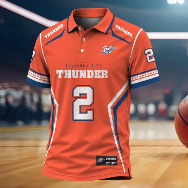 [HOT DEAL] NEW CUSTOMIZED NBA01 OCT OKLAHOMA CITY THUNDER POLO SHIRT